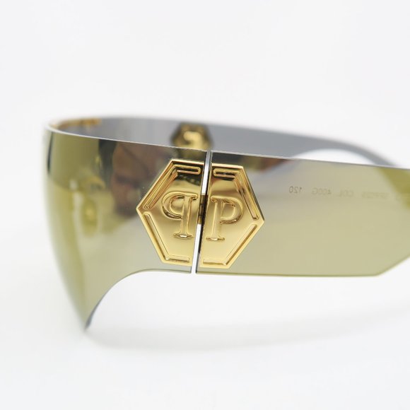 PHILIPP PLEIN Hero SPP029M 400G Gold Shield, Gold Women\'s New Sunglasses. main image 11